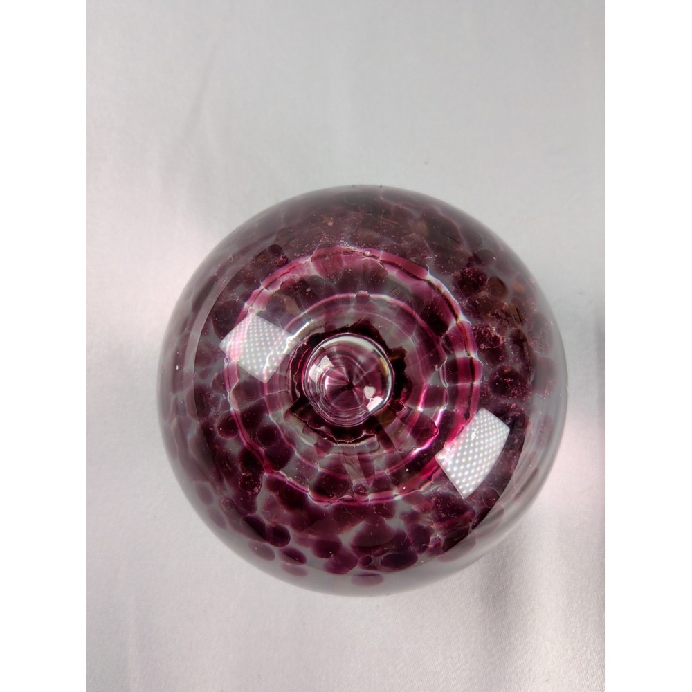 Hal David Berger Signed‎ Glass Purple Paperweight. 1998 - Picture 2 of 3